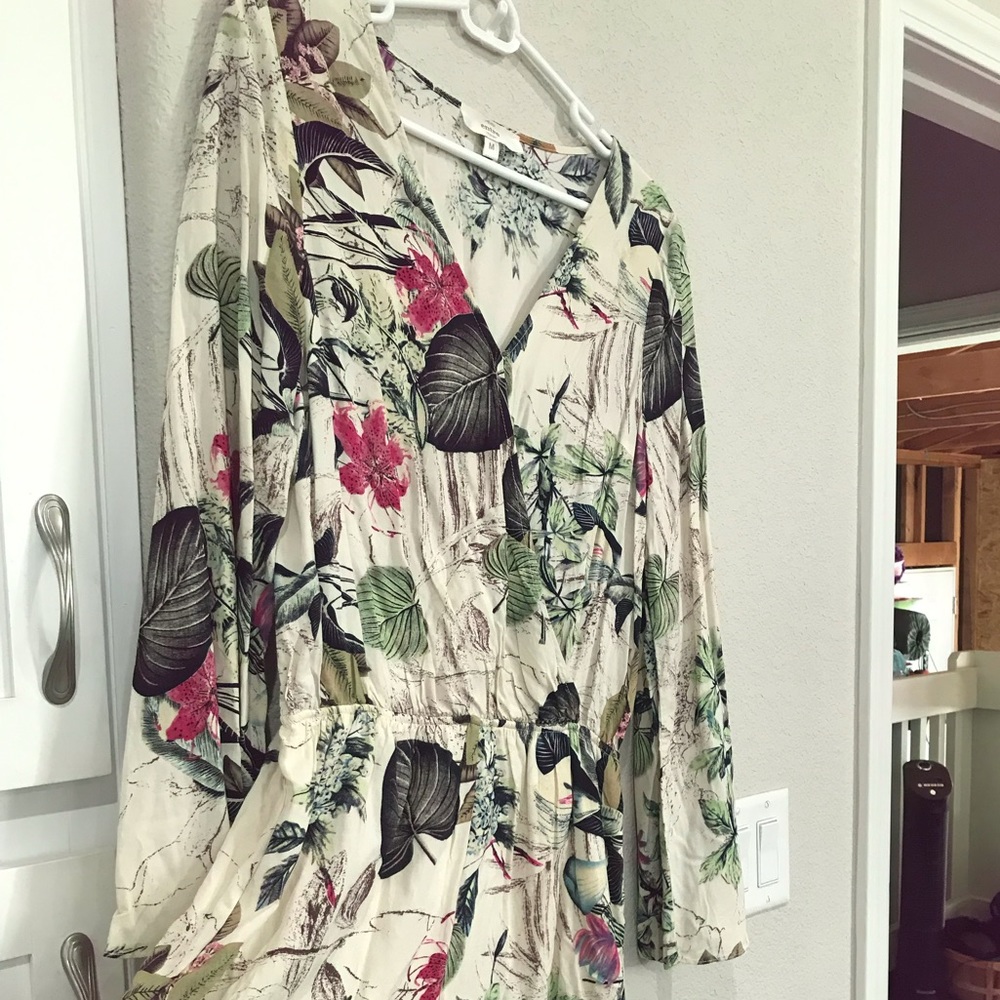 Floral/leaves jumpsuit